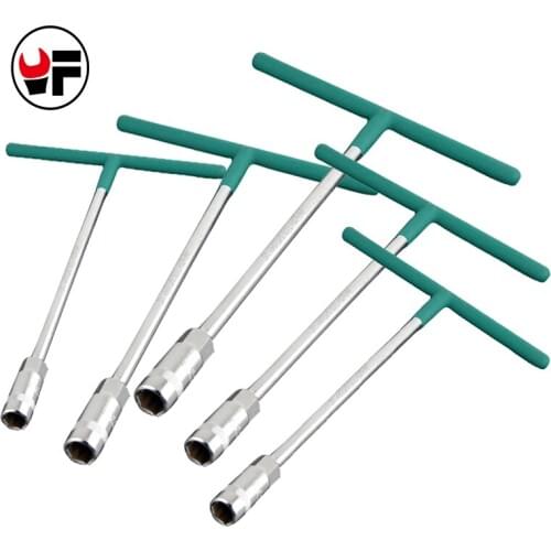 5pcs/set T Shape Socket Spanner Outer Hex Hand Tool Torque Wrench L Shape Auto Maintenance Tools herramientas DAL004