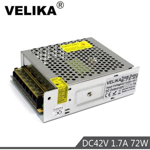 Universal Regulated Switch power supply DC42V 1.7A 72W Driver Transformer 100-240V AC TO DC 42V SMPS for CNC CCTV Stepper Motor