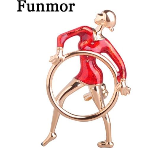 Funmor Casual Figure Brooch Enamel Pins Women Mujer Cardigans Blouse Sweater Decoration Ornaments Jewelry Daily Accessories Gift