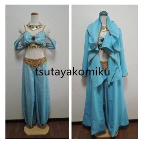 Aladdin Jasmine Princess Cosplay Costume For Adult Women Girls Halloween Costume