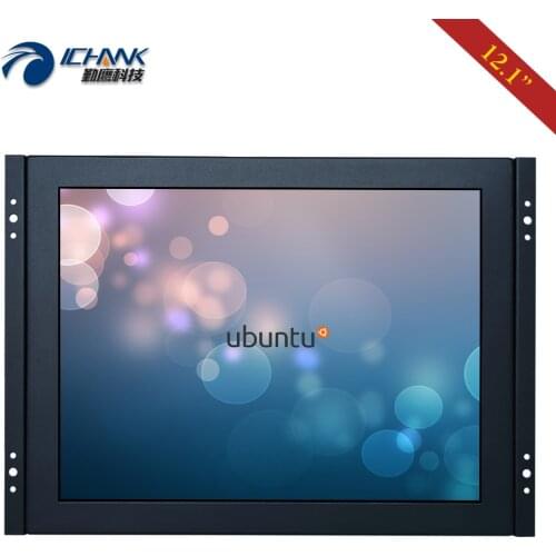 ZK120TC-591L/12" inch 800x600 HDMI USB VGA Embedded Open Frame Support Linux Ubuntu Raspbian Debian Touch LCD Screen PC Monitor