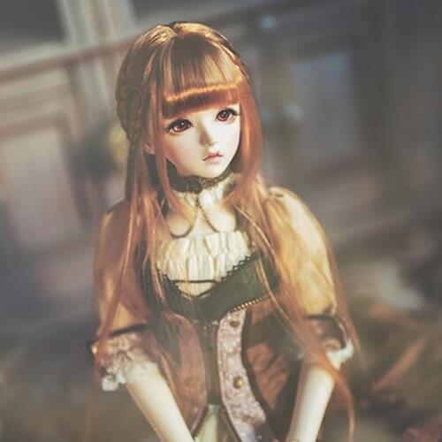 1/3 1/4 1/6 Bjd Wig Mohair Long Staight With Braid Bjd Wig SD DD MDD For BJD Doll Wig