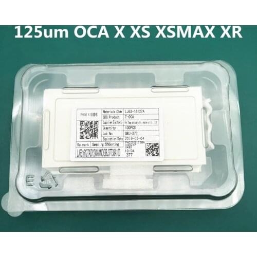 100pcs/pack 125um OCA adhesive T-OCA For x xs xsmax LCD display screen glass oca glue laminating