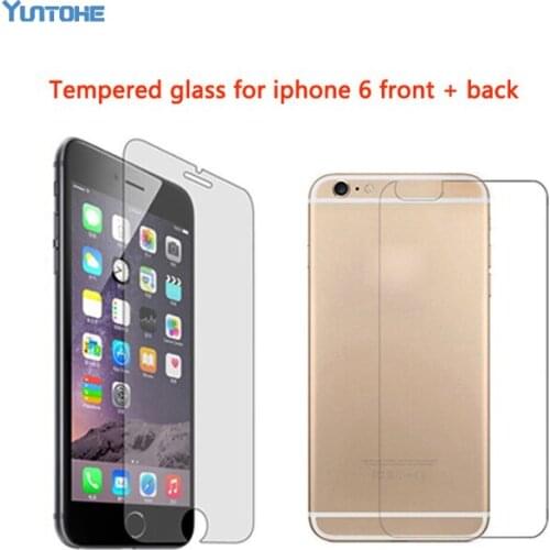 1000pcs/lot Front+Back 2.5D Tempered Glass For iPhone 6 4.7 Inch 0.33MM 9H Screen Protector Protective Film
