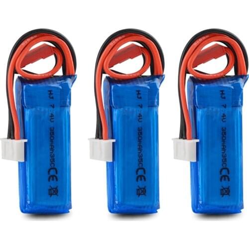 2 / 4 /6pcs 2S 7.4V 350mAh 35C Lipo Battery For Mini RC Helicopter Quadcopter Airplane Model DLG1000 F300BL DTS130