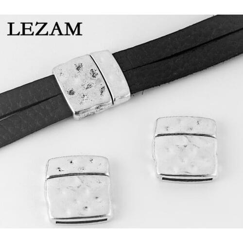 5Sets Fashion Jewelry Antique Sliver Hammered Strong Magnetic Clasp For 20*2mm Flat Leather Bracelet Jewelry Findings