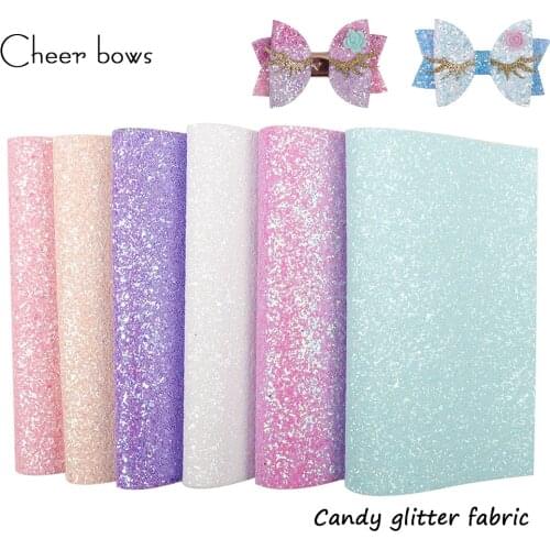 22*30CM Glitter Fabric Sheet Solid Candy Shiny Sequin DIY Material Handmade Bag Decorative Apparel Sewing DIY Hairbow Accessory