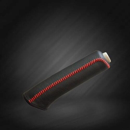 Car Hand Brake Covers Top Layer Leather Case for Kia Cerato Handbrake Grips Cover Auto Genuine Leather Handbrake