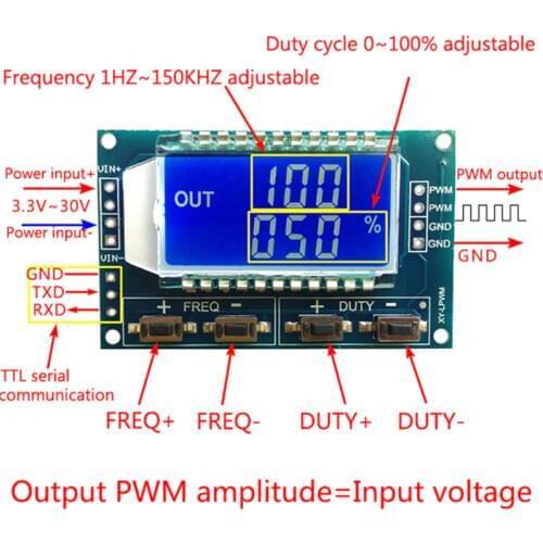 1 Way 3 Way LCD Backlight Digital Signal Generator Square Wave PWM Pulse Frequency Duty Ratio Adjustable Module 1Hz-150Khz