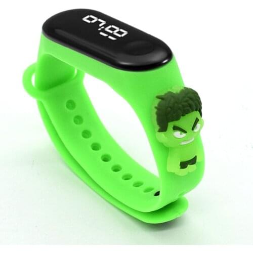 Spiderman iron Man Captain America Childrens doll electronic bracelet Mickey Minnie Lilo & Stitch Student LED Sports Watch