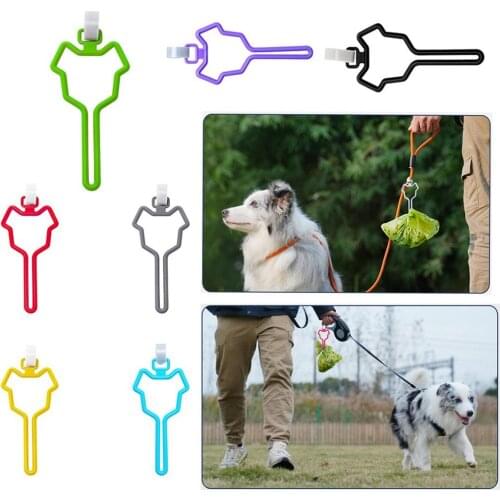 Waste Bag Dispenser for Dog Waste Carrier Pet Supply Accessories Dog Leash Dispenser Clean Tools Poop Bag Holder Hands Free