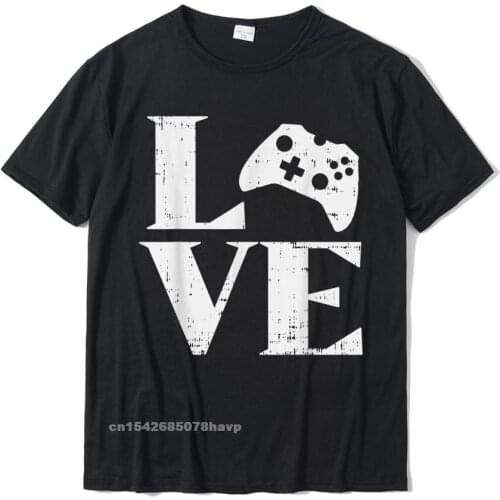 Love Gaming Controller Video Games Gamer Boyfriend Gift T-Shirt Casual Tshirts For Men Cotton Tops & Tees Casual Funny