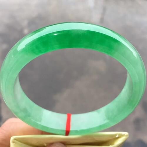 Chinese Emerald Green Bracelet 54-62mm Charm Jewellery Fashion Accessories Hand-Carved Man Woman Luck Amulet Gifts