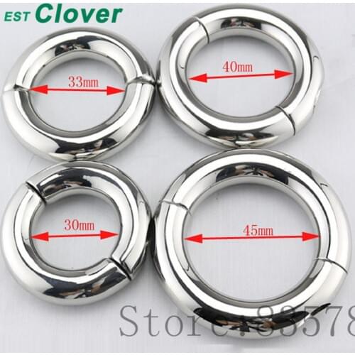 Stainless Steel Penis Ring Scrotum Pendant Ball Stretcher cock ring Sex Aid Toys For Men 30/33/40mm F121