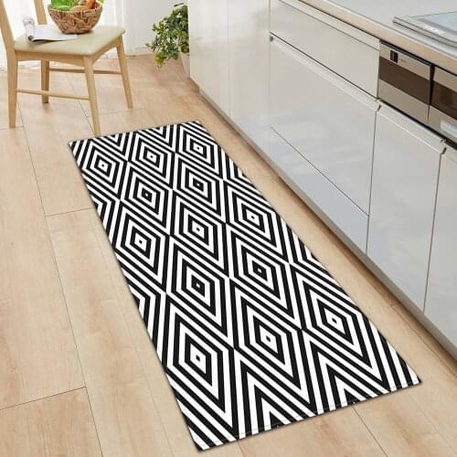 Kitchen Mat Home Doormat Entrance Decoration Living Room Carpet Bedroom Bedside Modern Rugs Bathroom Mat Hallway Anti-Slip Floor