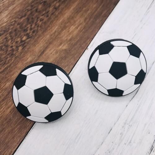 Cute Cartoon Football Knobs Soft Rubber Drawer Knob Pulls Prevent for Kids Room Furniture Dresser Handle Pull Cabinet Door Knob