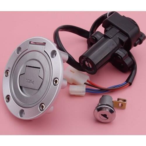Motorcycle Ignition Switch Lock Fuel Gas Cap Key Set 2 Pin fit for YAMAHA YZF R1 R6 R6S 2006 2007 2008 2009 2010 2011 2012