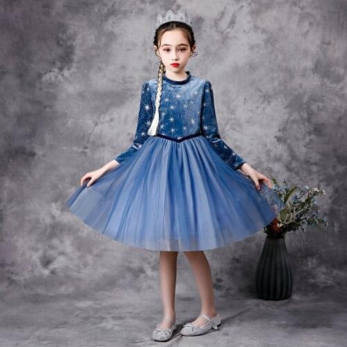 AngelGirl New Winter Autumn Cotton Baby Girls Cartoon Long Sleeves Dress Children Clothing Kids Princess Dresses Casual Clothes