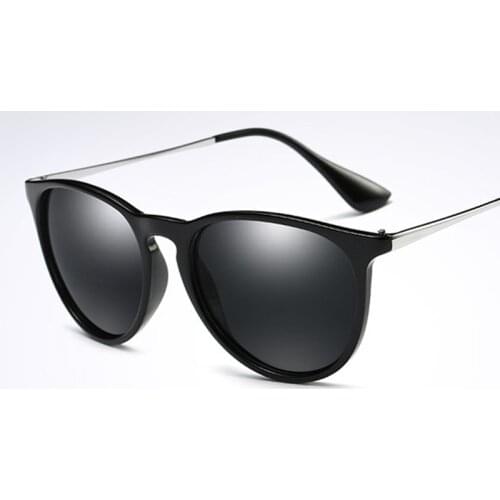 Black Brown New Designer Polarized Sunglasses Womens Retro Vintage Cat Eye Sunglasses Female Fashion Mirrored Eyewear 4171