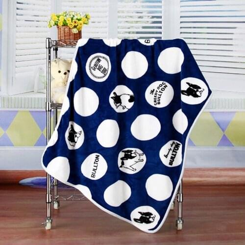 Home Cartoon Blanket For Children Coral Fleece Kawaii Dog Flannel Blanket and throws pets Car Office Knee Cover soft warm