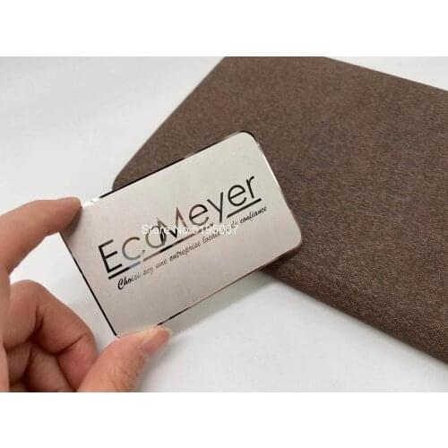 Wholesale high quality personalized mirror metal business card