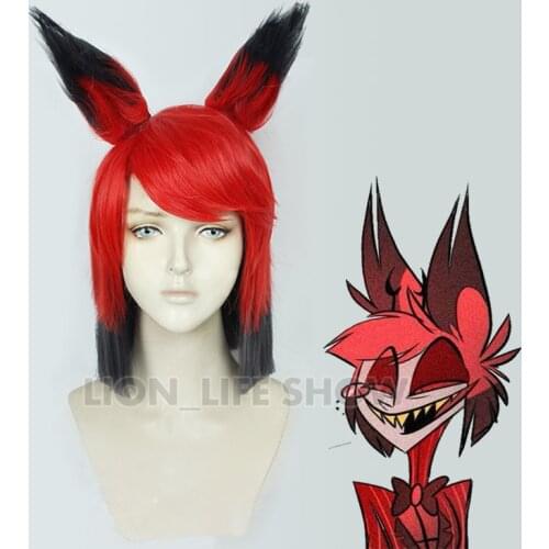 New Hazbin Cosplay Hotel ALASTOR Cosplay Wigs Hair Props Halloween Carnival Christmas Costumes Accessories