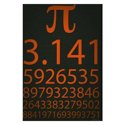 Pi 3.141 Math Mathematics Physics Knowledge Silk Fabric Wall Poster Art Decor Sticker Bright