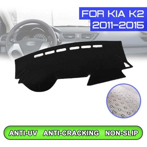 Car Dashboard Mat Anti-dirty Non-slip Dash Cover Mat UV Protection Shade for KIA K2 2011 2012 2013 2014 2015