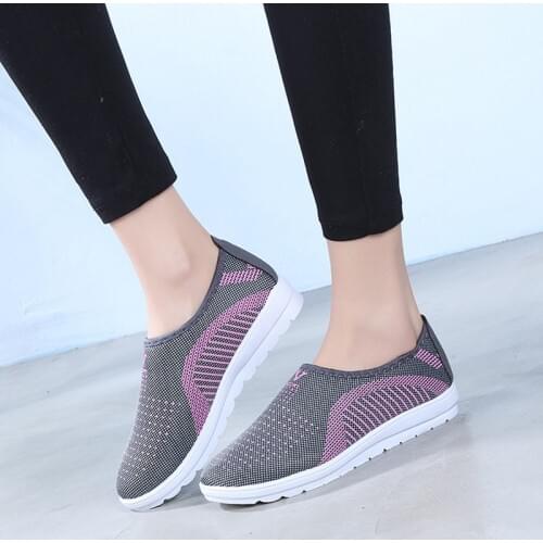 Women Sandals Mesh Breathable Flats 2019 Spring Summer Flat Shoes Woman Casual Loafers Slip On Female Leisure Sneakers SH041702