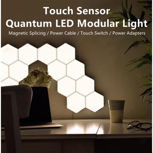 Hexagon LED Night Light Wall Lamp Quantum Lamp DIY Honeycomb Light Touch Sensor Modular Lamp Home Indoor Decoration LED Lighting