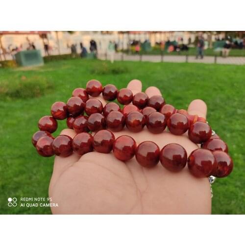 Tasbih Ottoman Faturan German Cherry Amber Sandalous Misbaha Rosary Free Shipping #23B