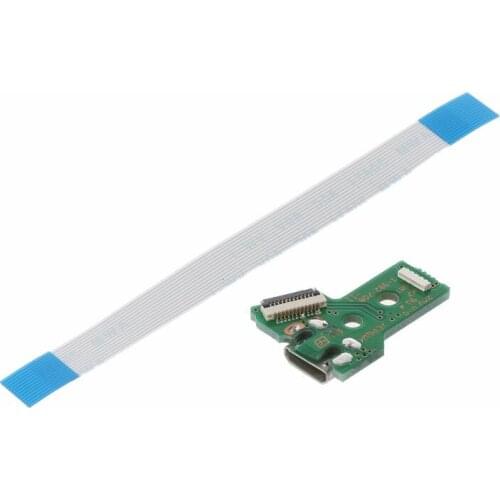 Replace USB Charging Port Board For JDS-055 PS4 Controller With 12Pin Flex Cable 203B