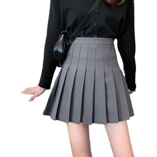 ZG1726 2021 new Spring summer women fashion pleated skirt female temperament high waist show thin short skirt cheap wholesale