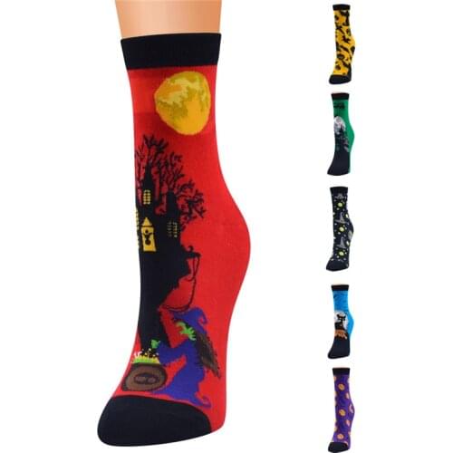 2020 New arrival women cartoon socks autumn-winter fashion animal socks ladies and womens funny cotton Halloween sock girl