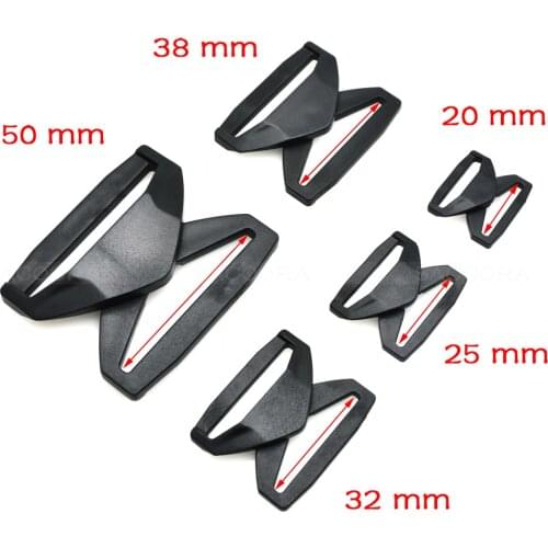 1pcs Plastic Easy Release Insert Buckle Belt Buckle Backpack Accessories 20mm 25mm 32mm 38mm 50mm Webbing Black
