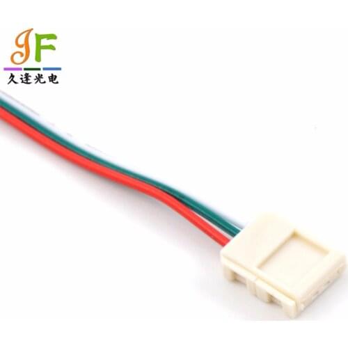 10pcs 3pin 10mm wide connector with 15cm long cable for 10mm led digital strip(ws2811,ws2812Betc)no need soldering;plug and play