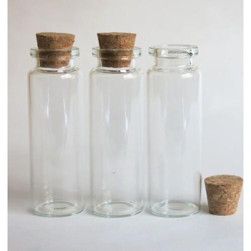 1000 x 18ml Transparent Glass Bottle with Wood Cork Clear Color Crimp Neck Glass Container Decorative Bottle Craft Bottle