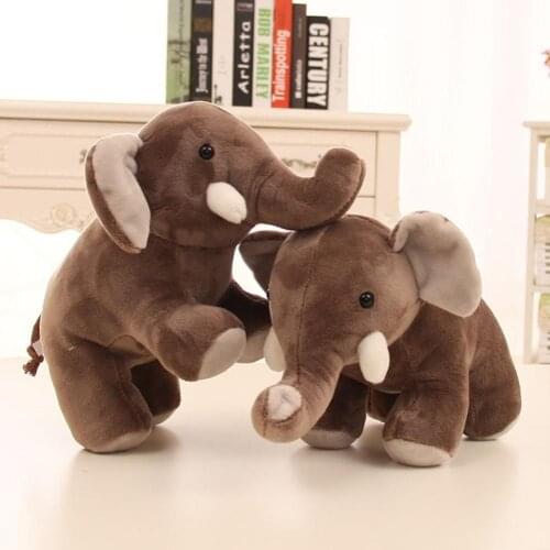 25cm Cute Elephant Animal Plush Stuffed Doll Kids Toy Home Sofa Bed Decoration Tabletop Ornaments Valentine Gift