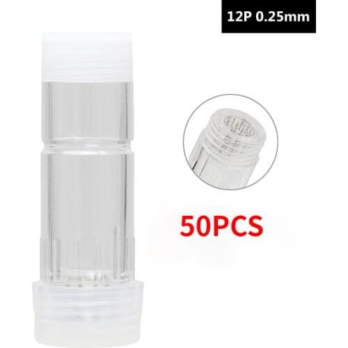 50pcs Cartridges Microneedling Pen Hydrapen Hydra Roller Pen Automatic Serum Applicator 3 Type 12pin 0.5mm 1.0mm 0.25mm Nano
