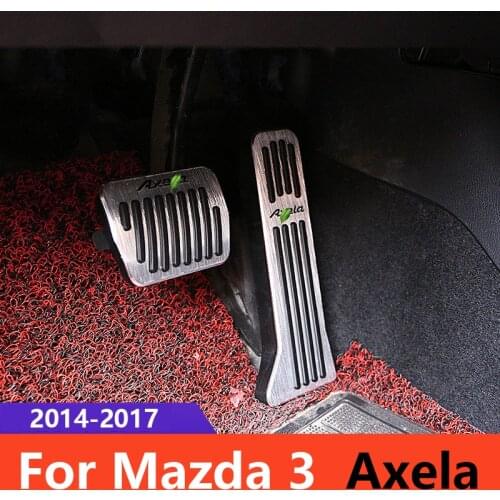 Aluminum alloy Car Styling Accelerator Gas Pedal Brake Pedal Cover AT For Mazda 3 Axela 2014 2015 2016 2017 2018 Accessories