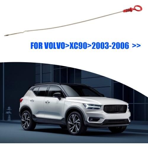 Car ABS + Stainless Steel Engine Oil Level Dipstick Red + Silver for VOLVO 850 C70 S60 S70 S80 V70 XC70 XC90 Engines & Component