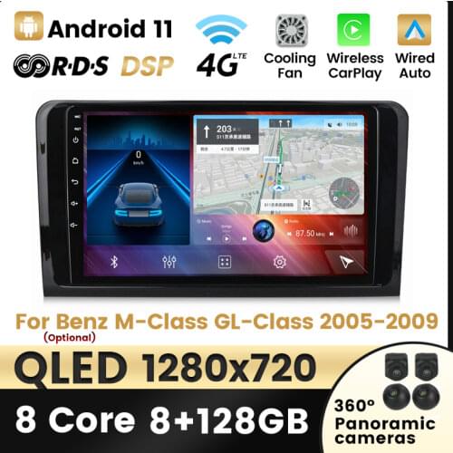 6GB+128G Android 10 Car GPS Navigation Multimedia Player GPS Carplay AUTO for Mercedes Benz GL ML CLASS W164 ML350 ML500 X164