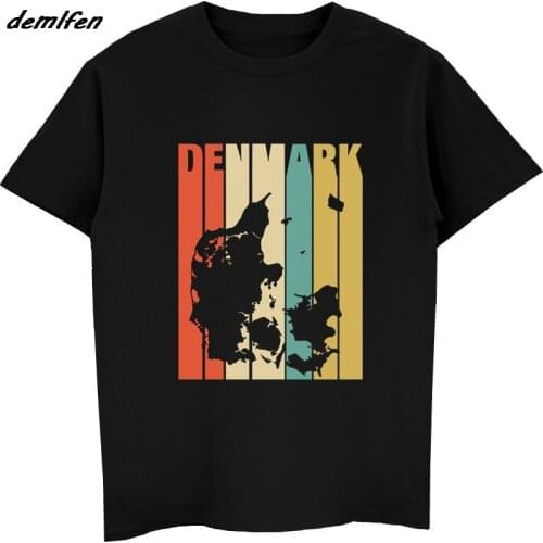 Brand Summer Men High Quality Classico-neck Short Sleeve T Shirt Vintage Retro Denmark T-Shirt Gift For Men Logo Shirts Tees