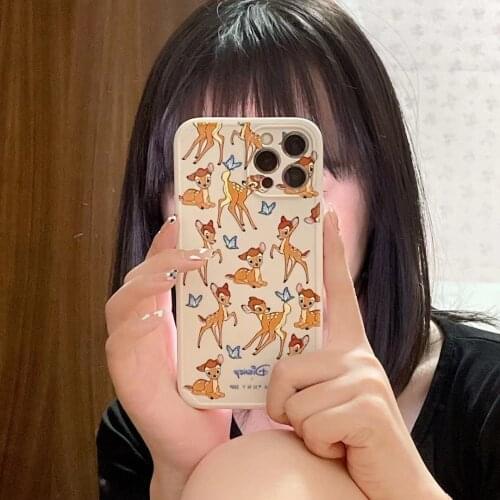 Disney Cartoon Bambi 11promax for iPhone Xs Phone Case Iphone8plus Drop-Resistant XR7 Female 12 Tide iphone 11 cases