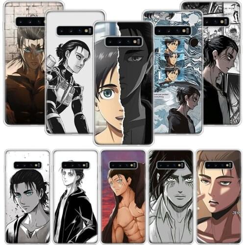 Attack on Titan Eren Jaeger Season Manga Phone Case For Samsung Galaxy S10 S20 S21 S9 S8 S7 Note 10 20 9 8 FE J4 J6 Ultra Plus L