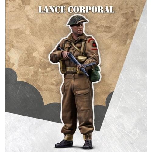 1/35 LANCE CORPORAL, Resin Model Soldier GK, Military theme of WW2, Unassembled and unpainted kit