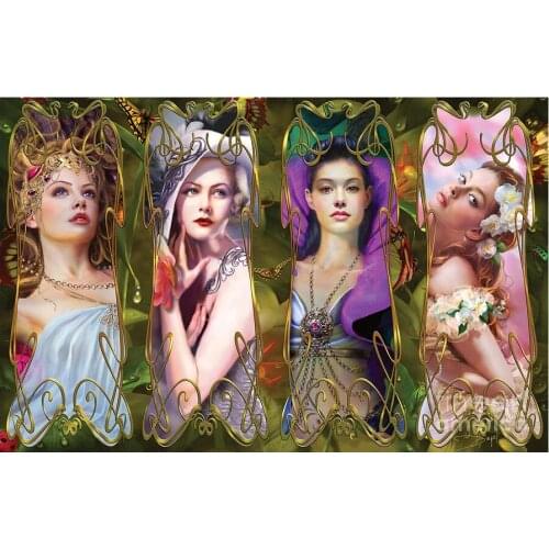 Classical Beauty Women 3D Diamond Embroidery Portrait Cross Stitch Square round Drill 5d Diy Diamond Painting Needlework,EE1540