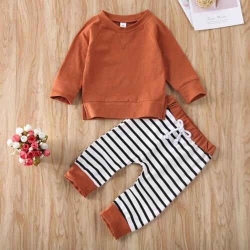 2020 Spring Newborn Toddler Baby Boys Long Sleeve Cotton T-shirt Top+Pants Leggings Outfit Infant Baby Boys Clothes Sets 0-24M
