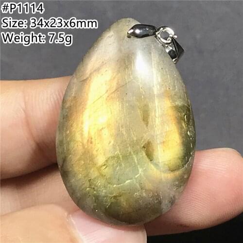 Top Natural Yollew Blue Light Labradorite Pendant For Women Men Gift Crystal Moonstone Stone Beads Silver Gemstone Jewelry AAAAA