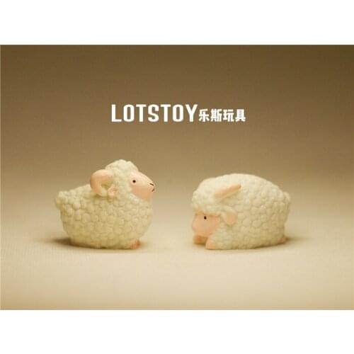 Simulated Animal Small Lamb Sheep Cute Little Miniature Model Decoration Figures Toys Children Jouet Enfant Home Decor BK50SB